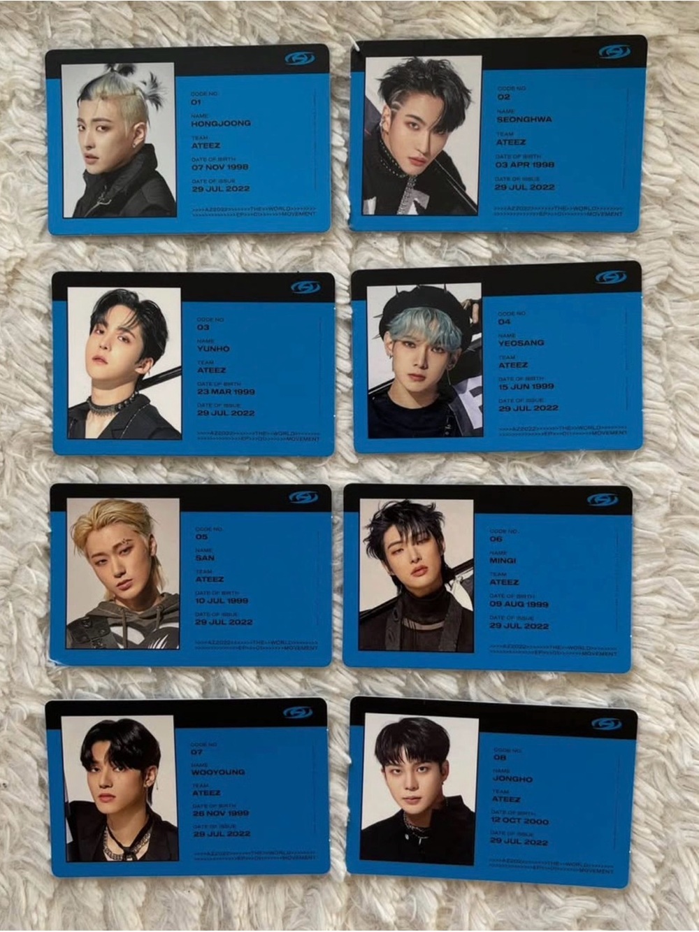 Ateez ID Photocards A